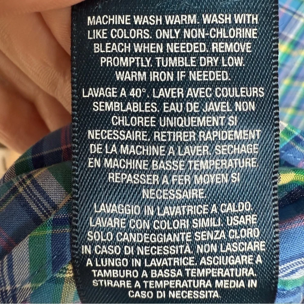Ralph Lauren Boy’s Kids' Plaid Button-Down Shirt Size 6 Multicolor Casual Cotton